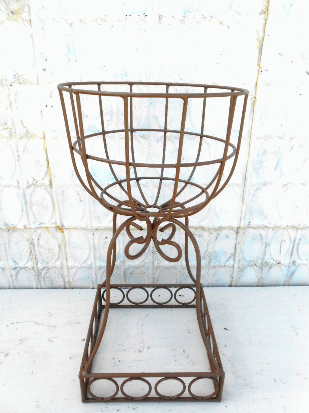 29" Madeline Wrought Iron Bowl Plant Stand Decorative Container Inside Plant Stands With Flower Bowl (View 5 of 15)