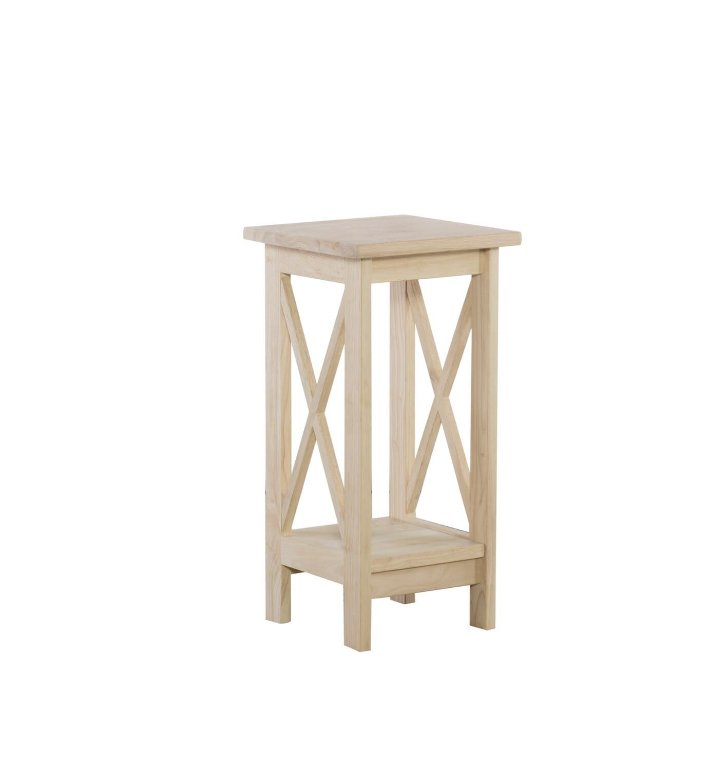 3071X 24 Inch Tall X Sided Plant Stand | Unfinished Furniture Of Wilmington With Unfinished Plant Stands (View 1 of 15)
