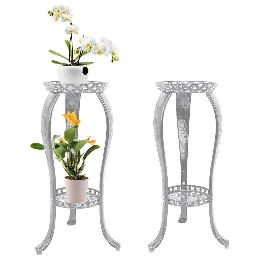 32 Inch 2 Tier Iron Plant Stand Planter Rack Flower Pots Holder –  8Undefined X 10Undefined – Overstock – 32586349 With Regard To 32 Inch Plant Stands (View 14 of 15)