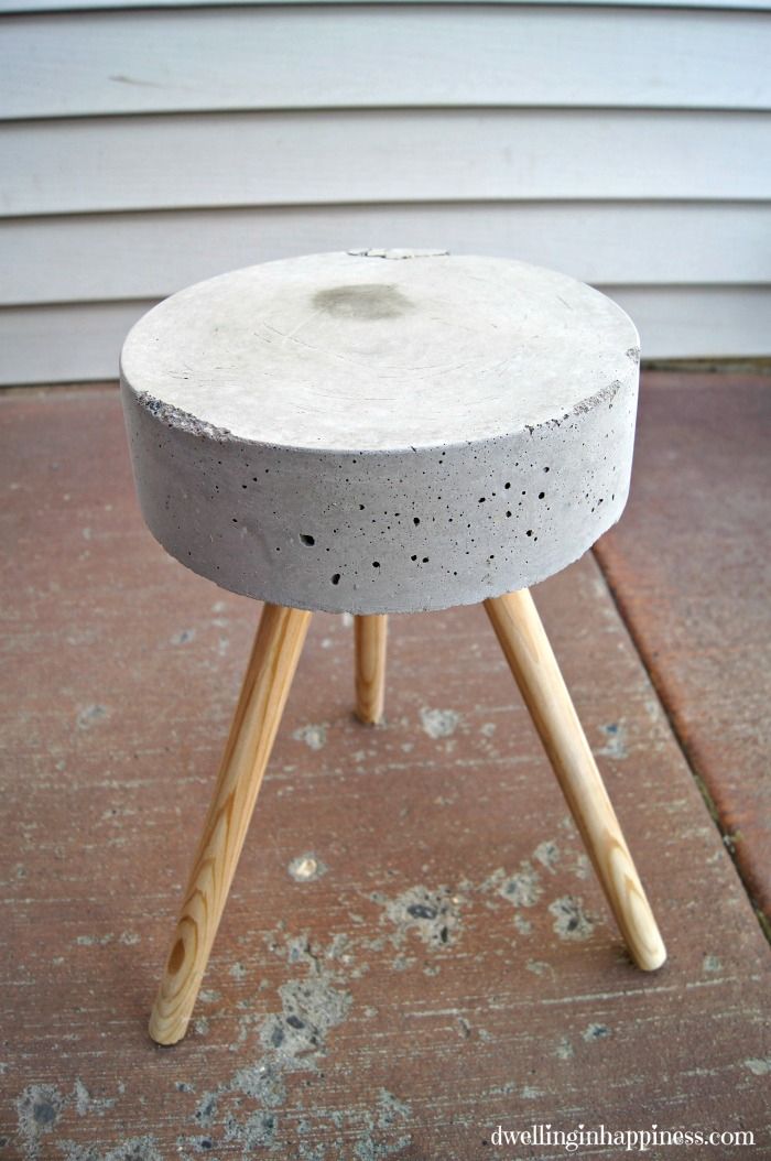 $5 Diy Concrete Plant Stand – Dwelling In Happiness With Cement Plant Stands (View 3 of 15)
