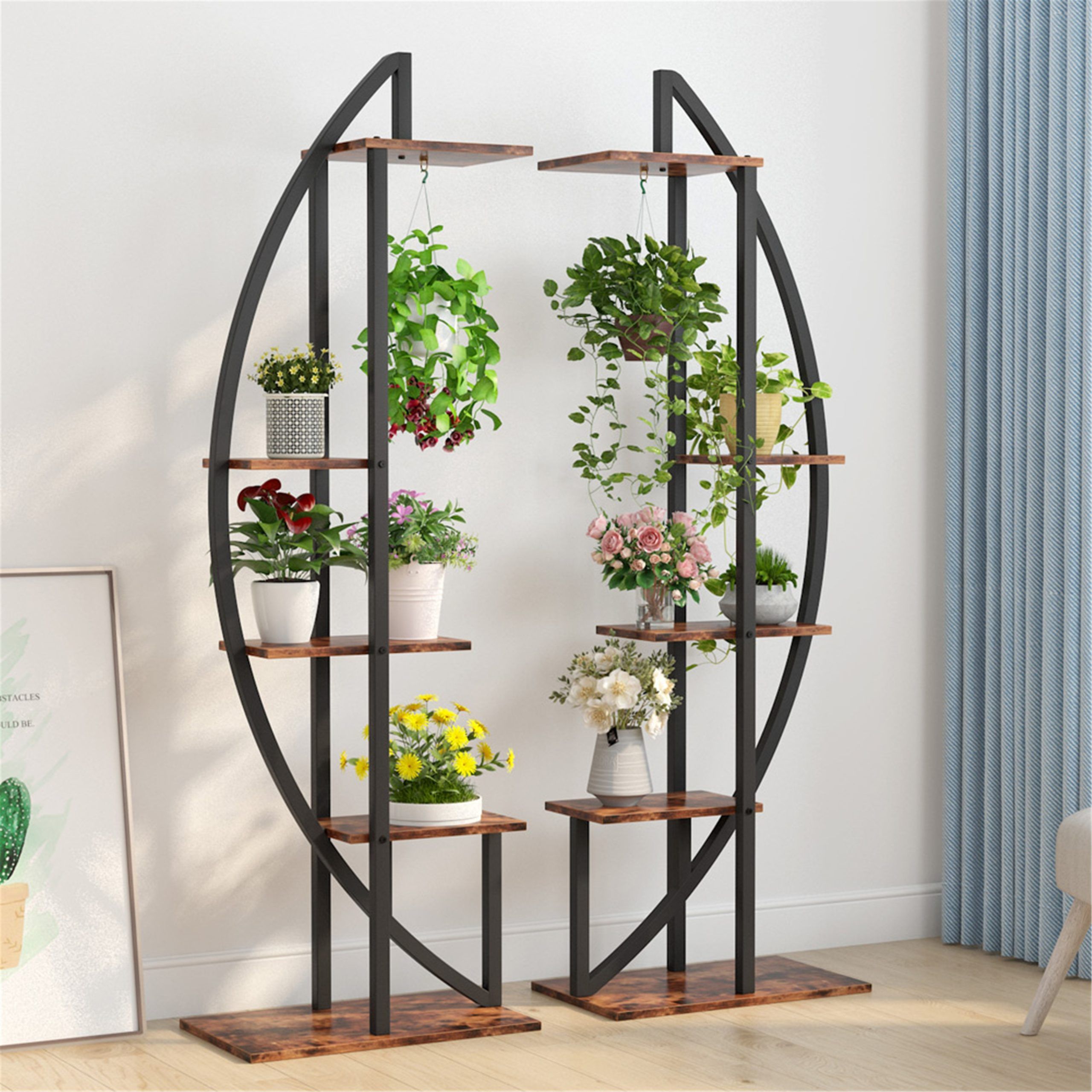 5 Tier Patio Flower Rack Plant Stands (Set Of 2) – Overstock – 30393784 In Patio Flowerpot Stands (View 7 of 15)