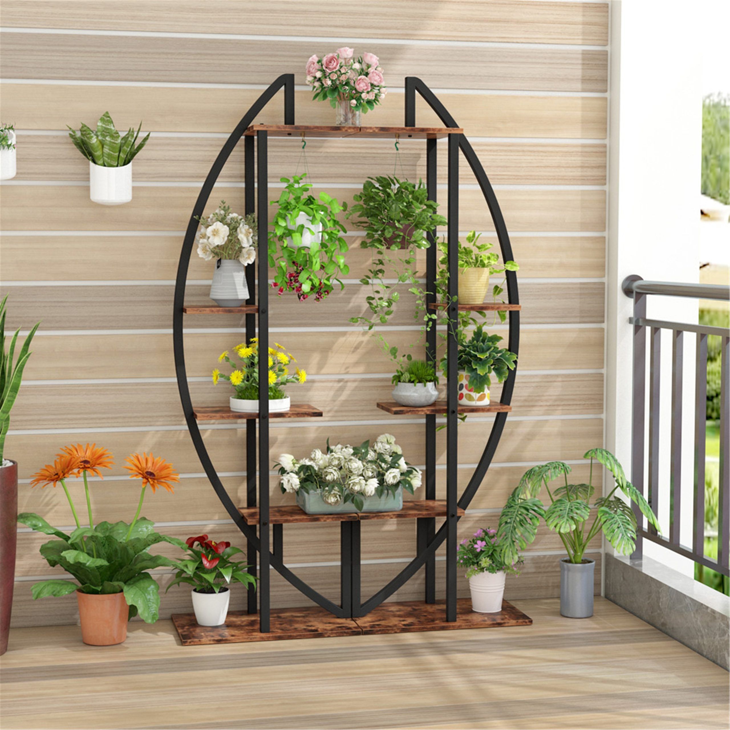 5 Tier Patio Flower Rack Plant Stands (Set Of 2) – Overstock – 30393784 With 5 Inch Plant Stands (View 4 of 15)