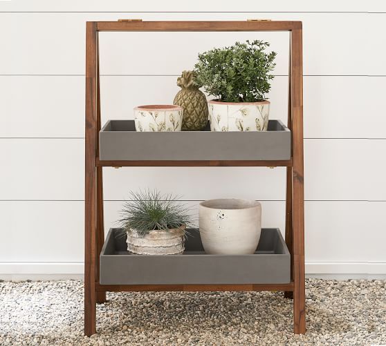 Abbott Two Tier Plant Stand | Pottery Barn Throughout Two Tier Plant Stands (View 5 of 15)
