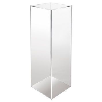 Acrylic Pedestal, Clear, Acrylic / Lucite, Plant Stands | Plinths, Rental  Furniture, Pedestal Within Acrylic Plant Stands (View 13 of 15)