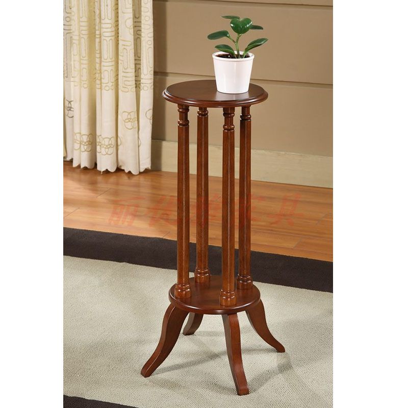 All Things Cedar | Flower Plant Stand With Cherry Finish | Hr05 Intended For Cherry Pedestal Plant Stands (View 7 of 15)
