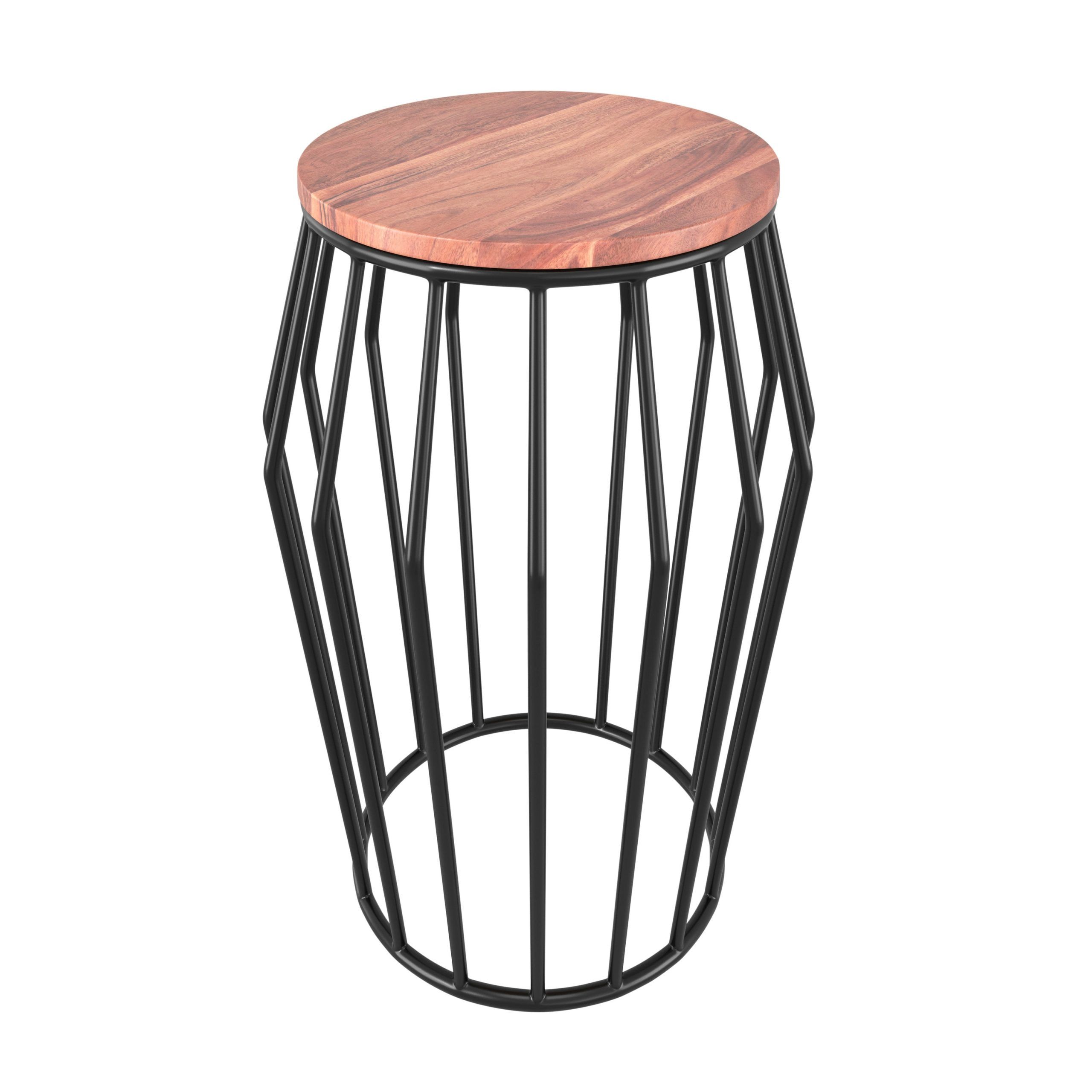 Allen + Roth 19 In H X 15 In W Black Indoor/Outdoor Round Wood Plant Stand  In The Plant Stands Department At Lowes With Regard To Round Plant Stands (View 11 of 15)