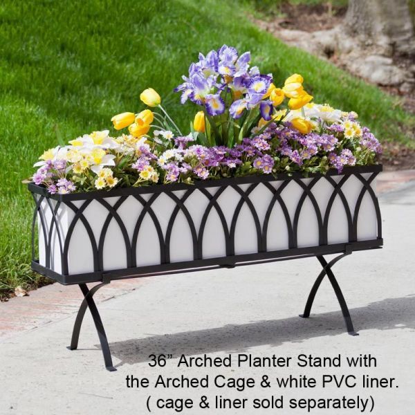 Arch Window Box Stand With Plant Stands With Flower Box (View 3 of 15)