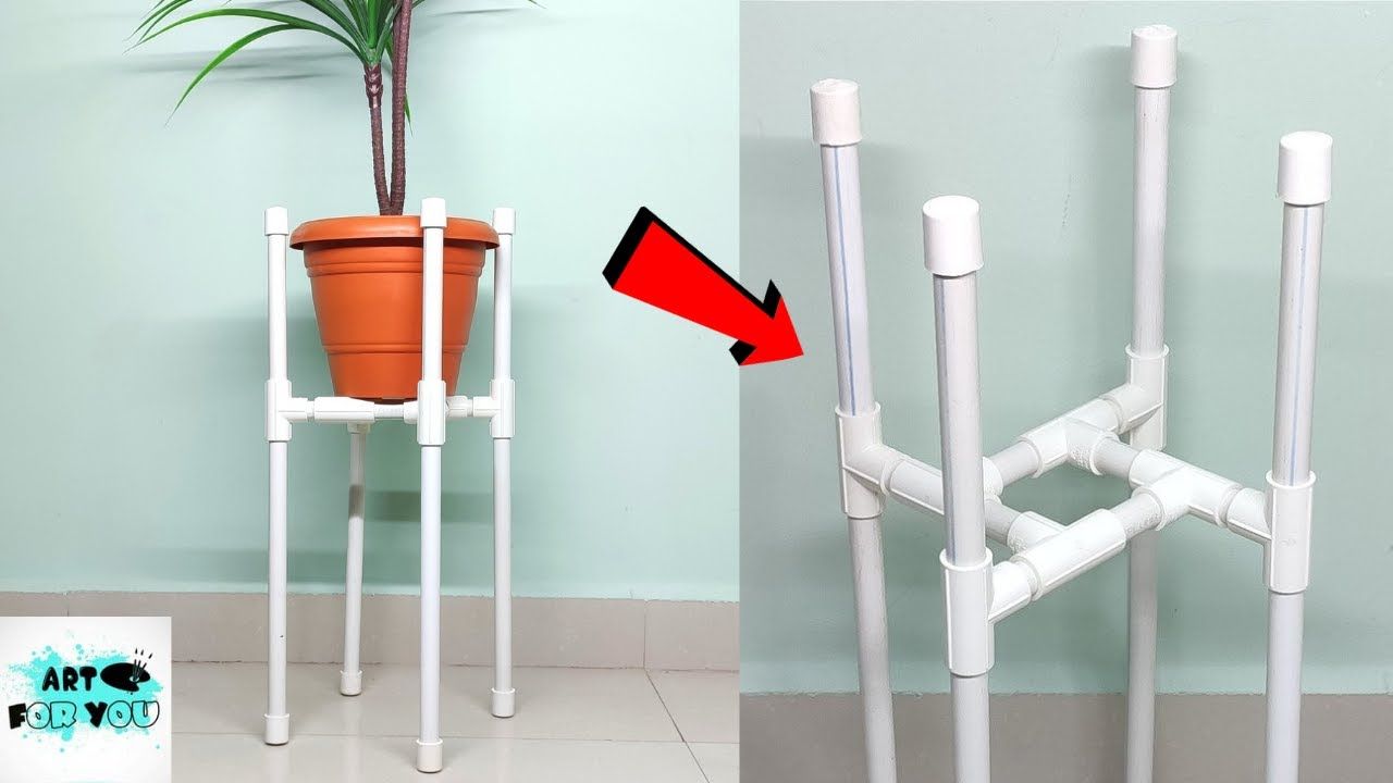 Best Use Of Pvc Pipes !! Diy Amazing Plant Stand With Pvc Pipes | Pvc Pipes  Projects | Pvc Pipe Diy – Youtube For Pvc Plant Stands (View 3 of 15)