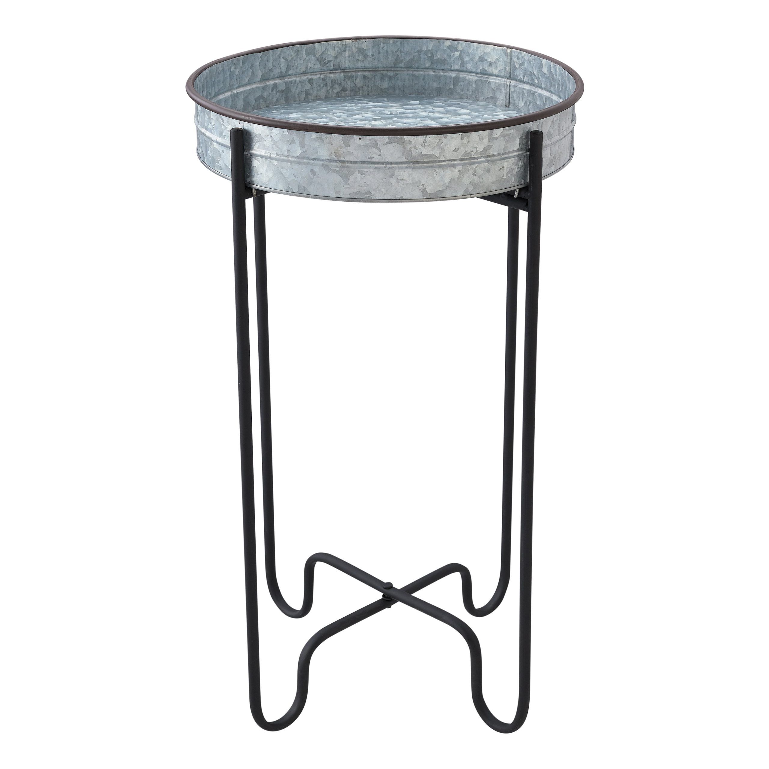 Better Homes & Gardens 13" X 13" X 22" Silver And Black Iron Plant Stand –  Walmart In Galvanized Plant Stands (View 3 of 15)