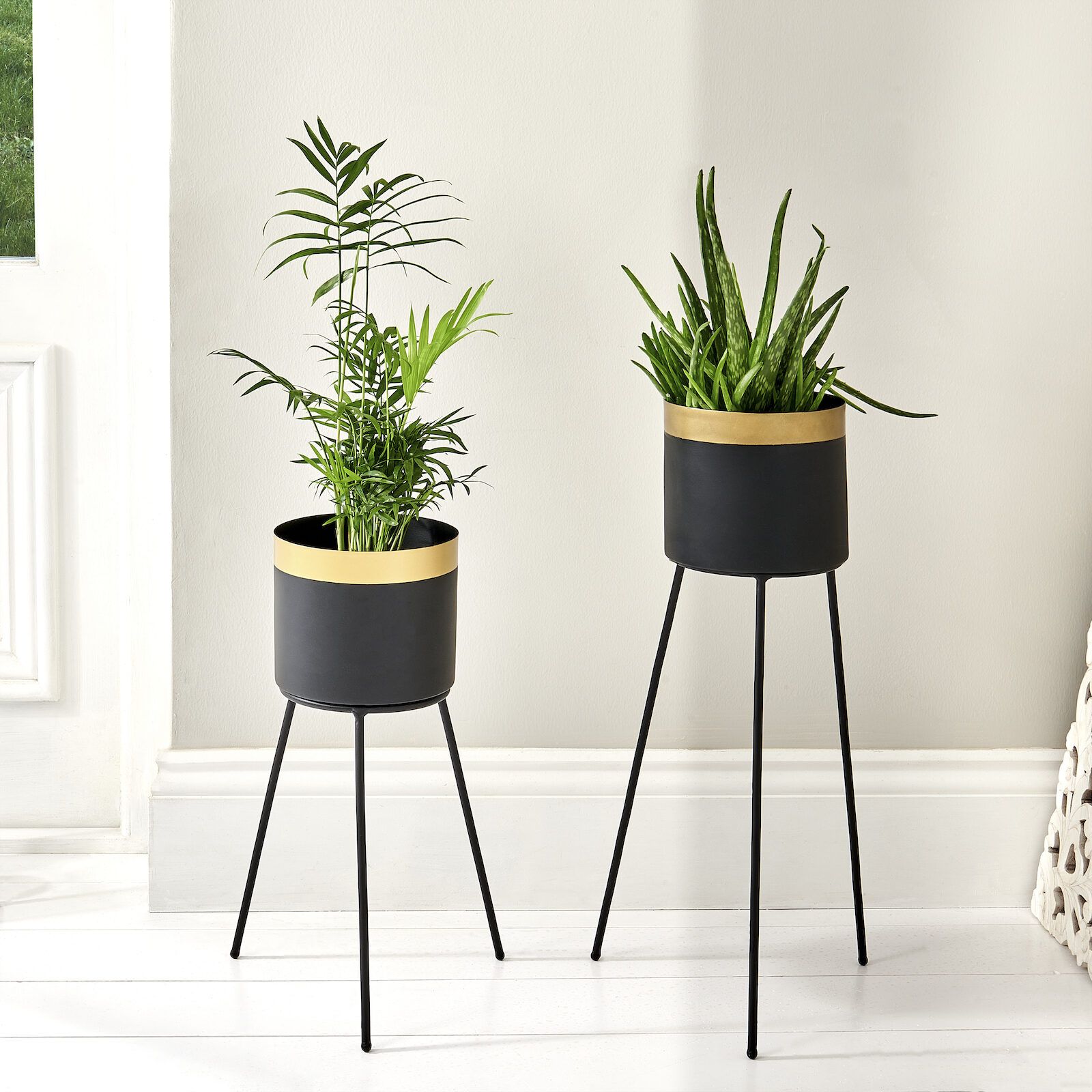 Black Plant Stand Indoor – Two Sizes – Zaza Homes With Black Plant Stands (View 1 of 15)