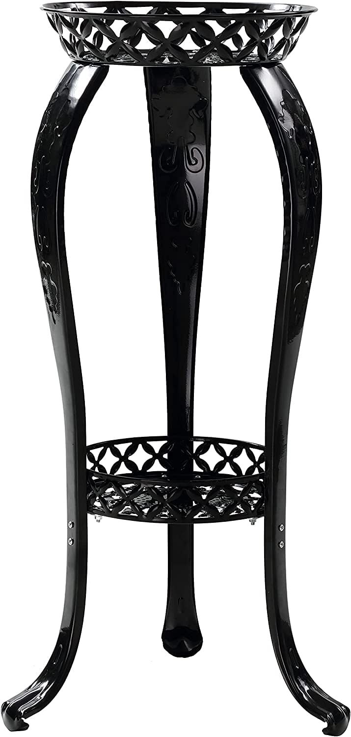 Buy Tall Plant Stand, 32 Inch Rustproof Decorative Indoor And Outdoor Metal Plant  Stands, Plant Table For Patio, Wedding, Garden, Porch, Balconies, Hallways,  Kitchens, Living Room, Flower Shop, Black Online At Lowest With Regard To White 32 Inch Plant Stands (View 14 of 15)