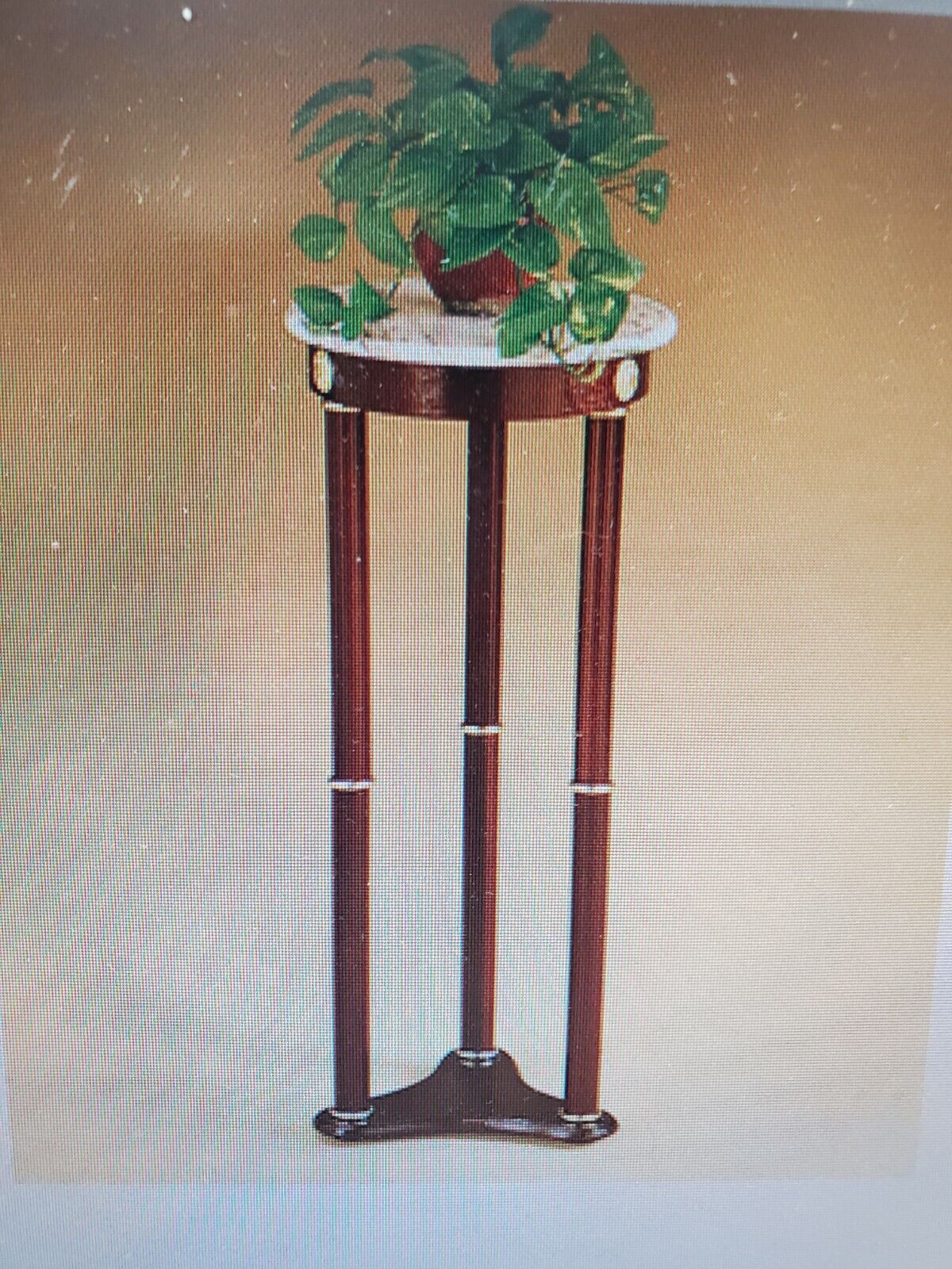 Coaster 3310 Accent Stands White Marble Top Round Cherry Plant Stand (20A)  | Ebay For Cherry Pedestal Plant Stands (View 11 of 15)