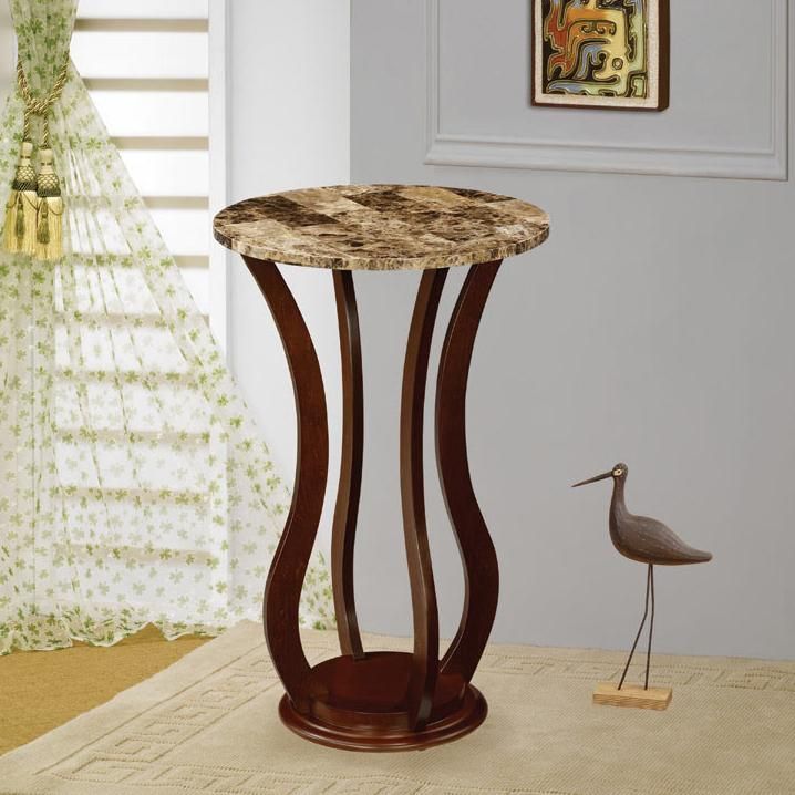 Coaster Accent Stands Round Marble Top Plant Stand | A1 Furniture &  Mattress | End Tables Regarding Round Plant Stands (View 10 of 15)