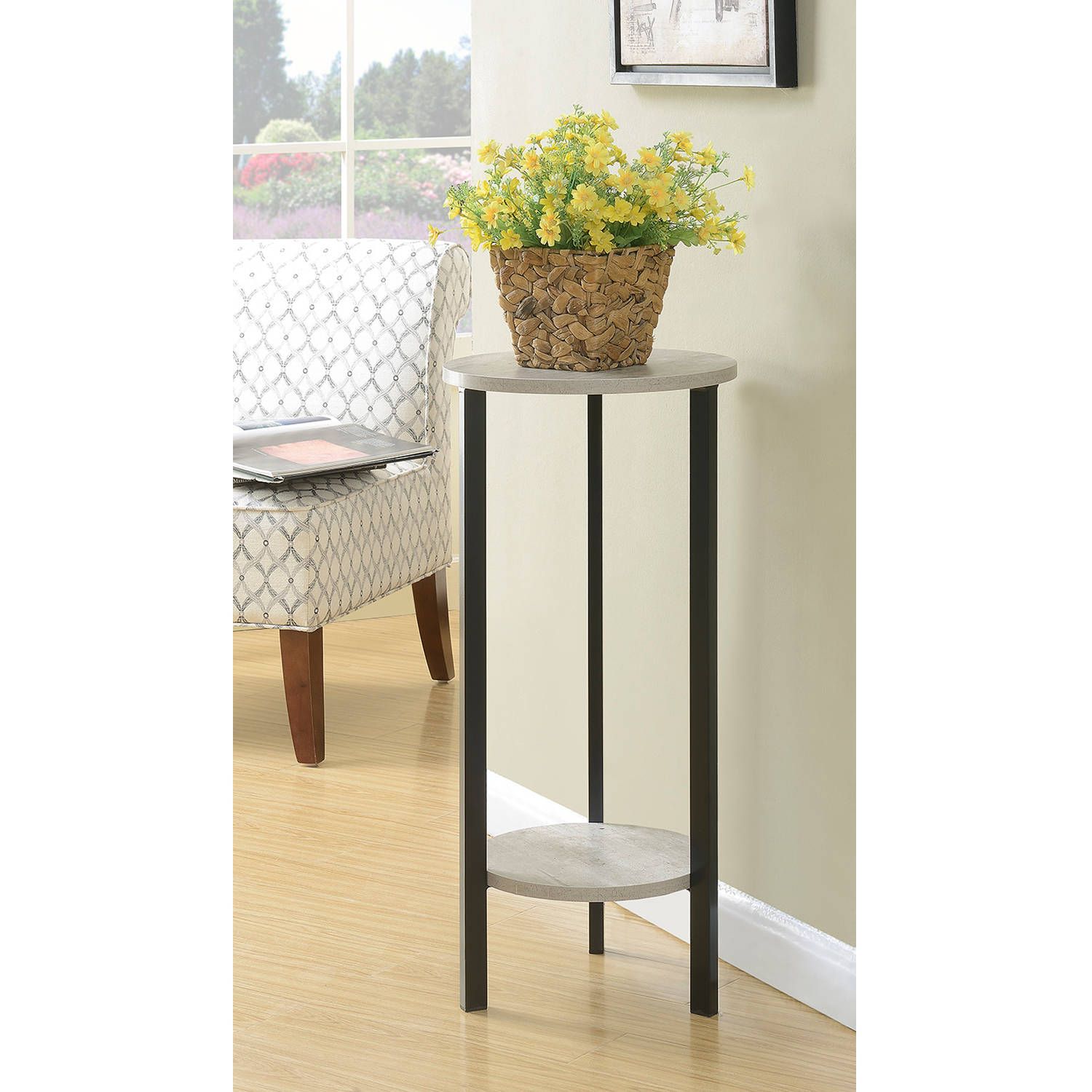 Convenience Concepts Graystone 31" Plant Stand, Faux Birch/Black –  Walmart Regarding 31 Inch Plant Stands (View 1 of 15)