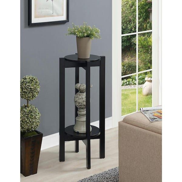 Convenience Concepts Newport Black Deluxe Plant Stand U14 186 – The Home  Depot For Deluxe Plant Stands (View 3 of 15)