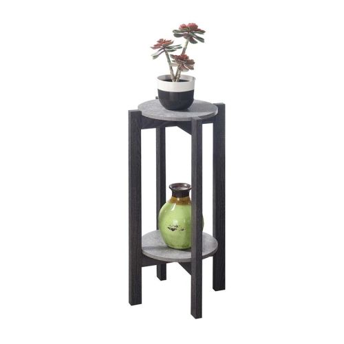 Convenience Concepts Newport Deluxe Plant Stand In Gray Wood Finish | Best  Buy Canada In Deluxe Plant Stands (View 10 of 15)