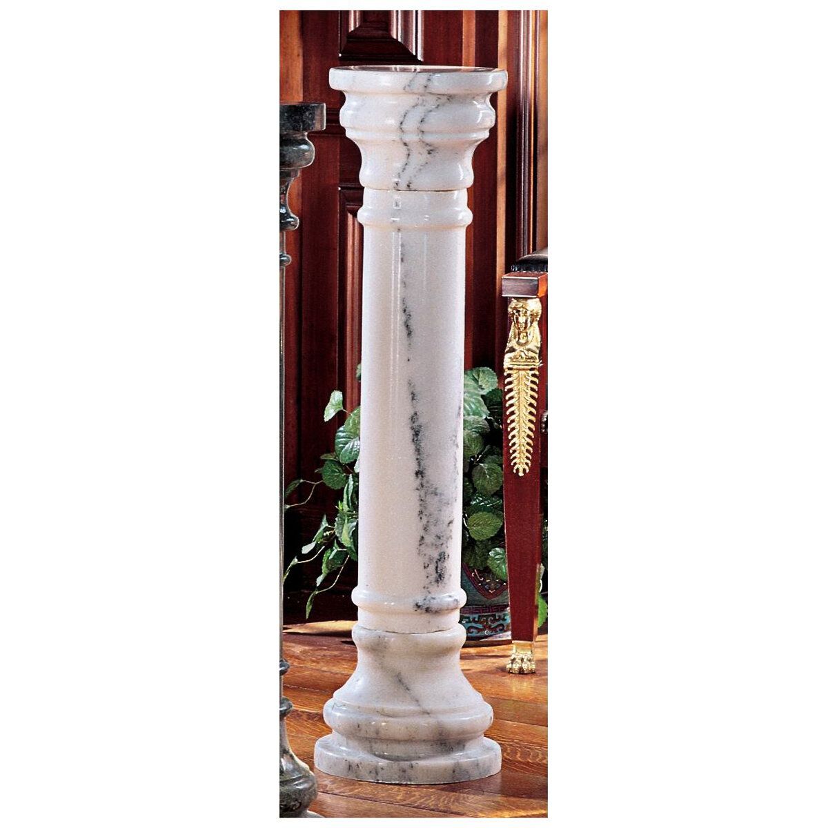 Design Toscano Classic Round Pedestal Marble Plant Stand & Reviews | Wayfair In Marble Plant Stands (View 4 of 15)