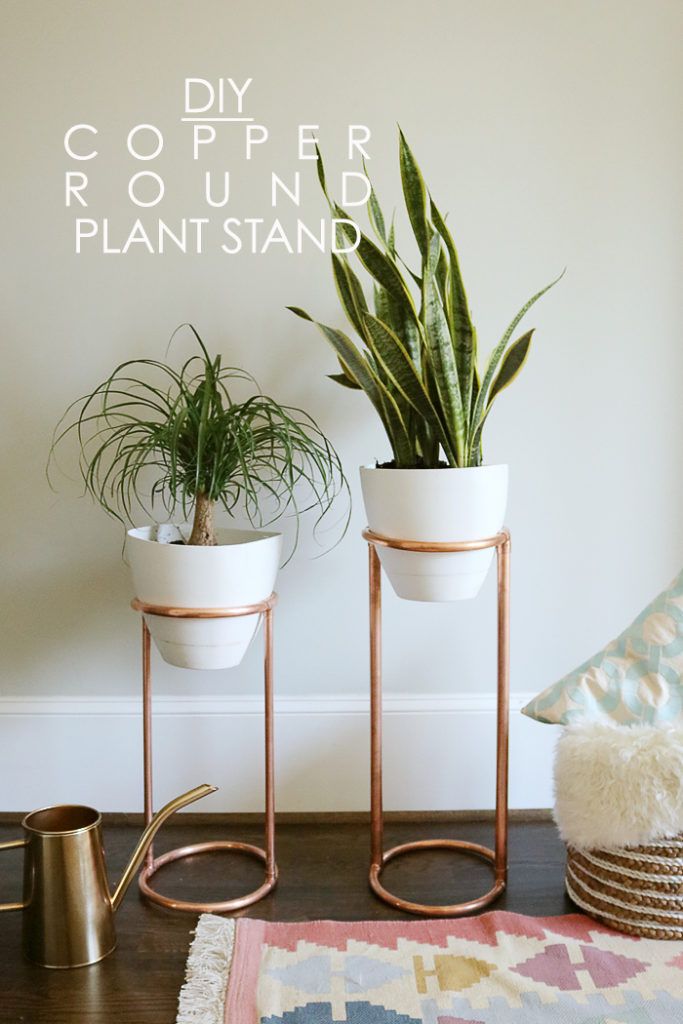 Diy Copper Round Plant Stand – Darling Darleen | A Lifestyle Design Blog In Copper Plant Stands (View 1 of 15)