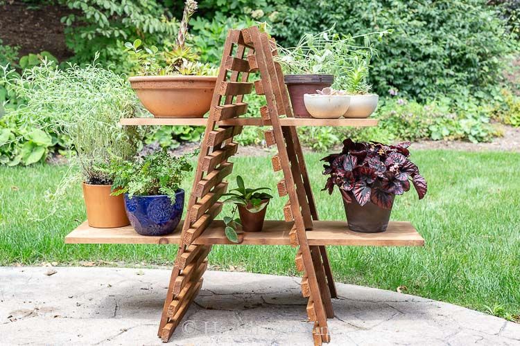 Diy Indoor/Outdoor Plant Stand For Multiple Plants With Regard To Outdoor Plant Stands (View 4 of 15)