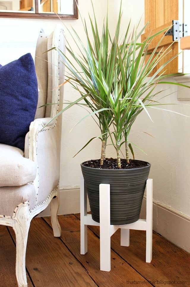 Diy Plant Stand With Free Plans – Jaime Costiglio Throughout Painted Wood Plant Stands (View 7 of 15)