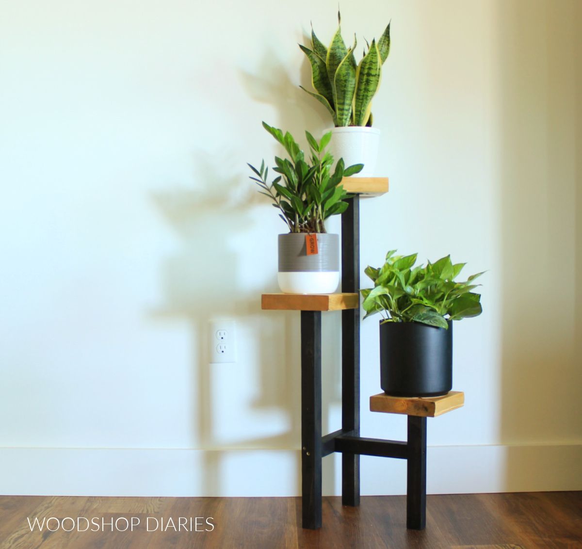 Diy Tiered Plant Stand | From Scrap Wood! Inside Three Tier Plant Stands (View 12 of 15)