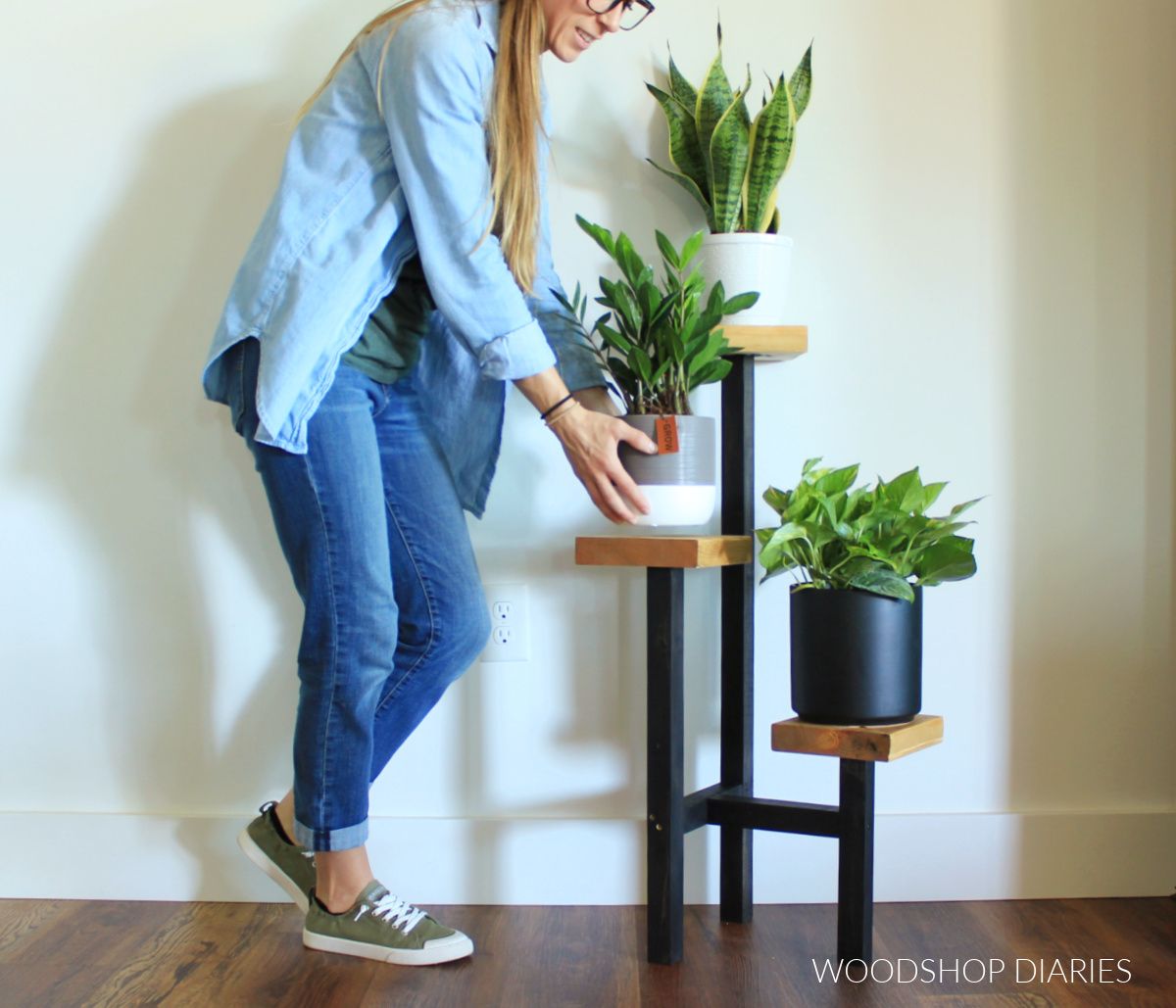 Diy Tiered Plant Stand | From Scrap Wood! Regarding Black Plant Stands (View 14 of 15)
