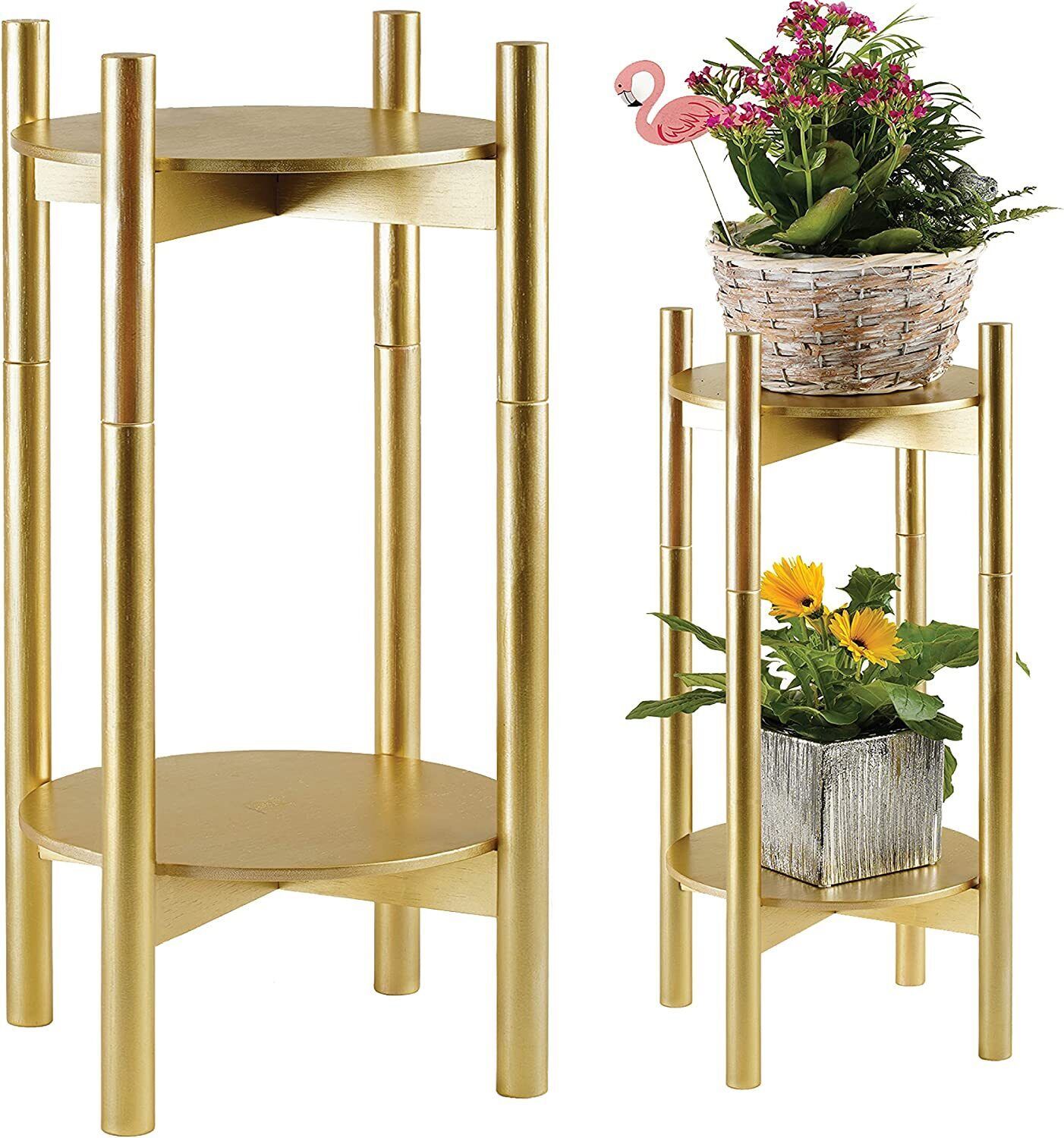 Golden Indoor Plant Stand For 5 To 10 Inch Diameter Planter Pots 24 Inches  High | Ebay Within 5 Inch Plant Stands (View 6 of 15)