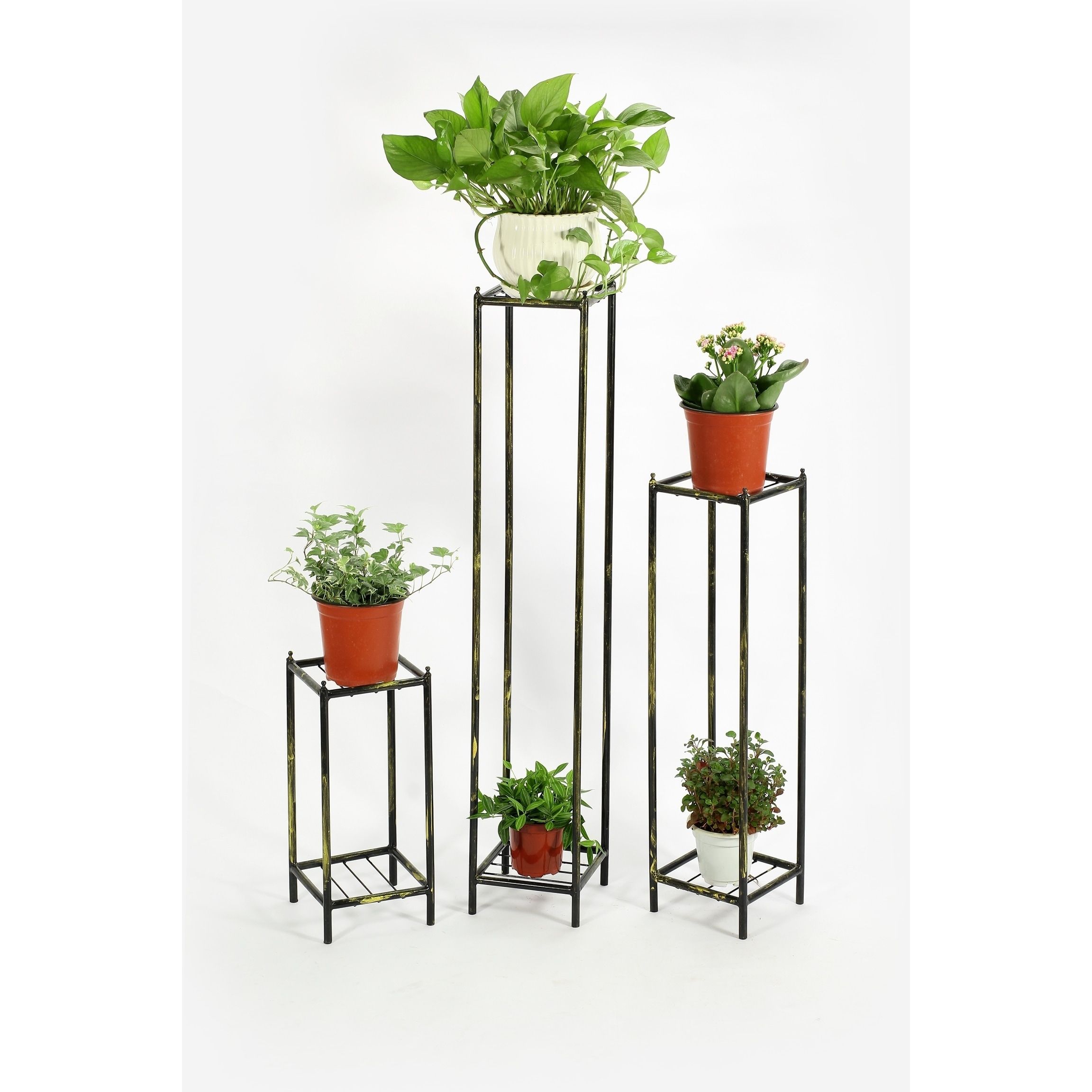 Grey Stone Cast Iron Plant Stand Set Of 3 – Overstock – 18802079 Throughout Greystone Plant Stands (View 7 of 15)