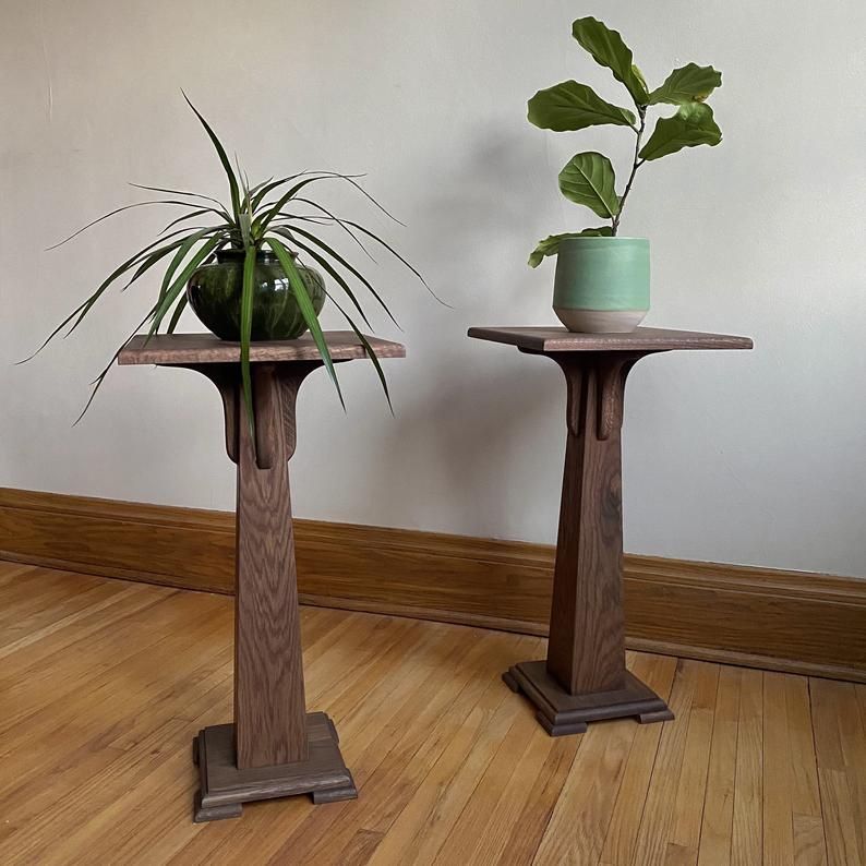 Handmade Pedestal Plant Stand, Hardwood—Perfect For Heavy Pots!Ben  Newman Furniture | Custommade With Regard To Pedestal Plant Stands (View 5 of 15)