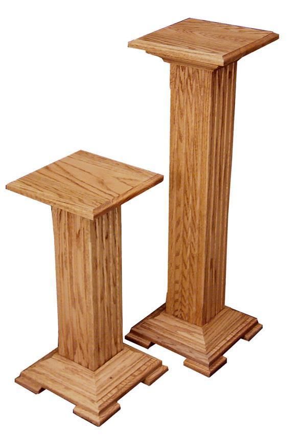 Hardwood Pedestal Plant Stand From Dutchcrafters Amish Furniture Throughout Cherry Pedestal Plant Stands (View 13 of 15)