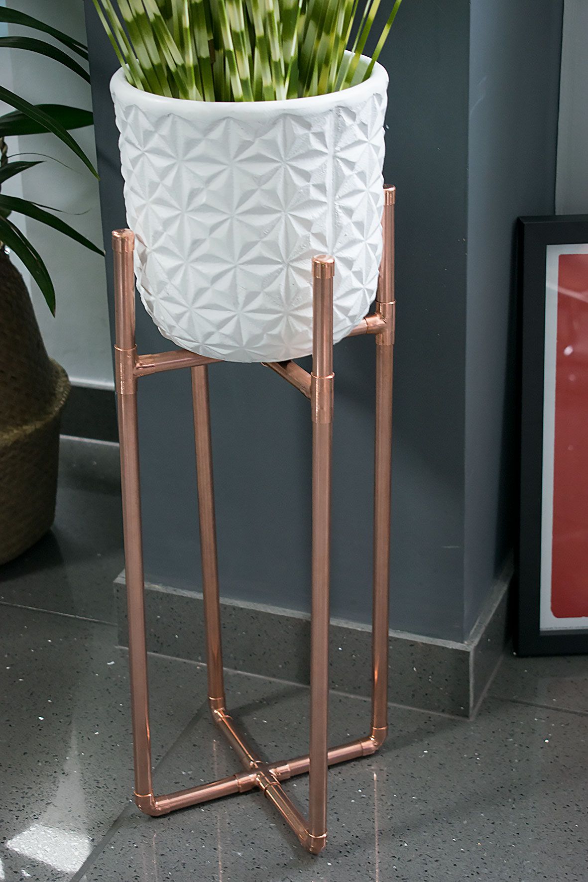 How To Make A Diy Copper Plant Stand – Caradise Throughout Copper Plant Stands (View 2 of 15)