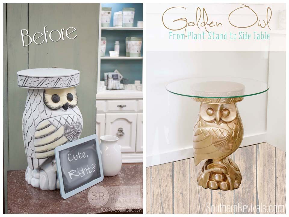 How To Turn A Plant Stand Into A Gorgeous Side Table | The Gilded Owl –  Southern Revivals With Regard To Plant Stands With Side Table (View 12 of 15)