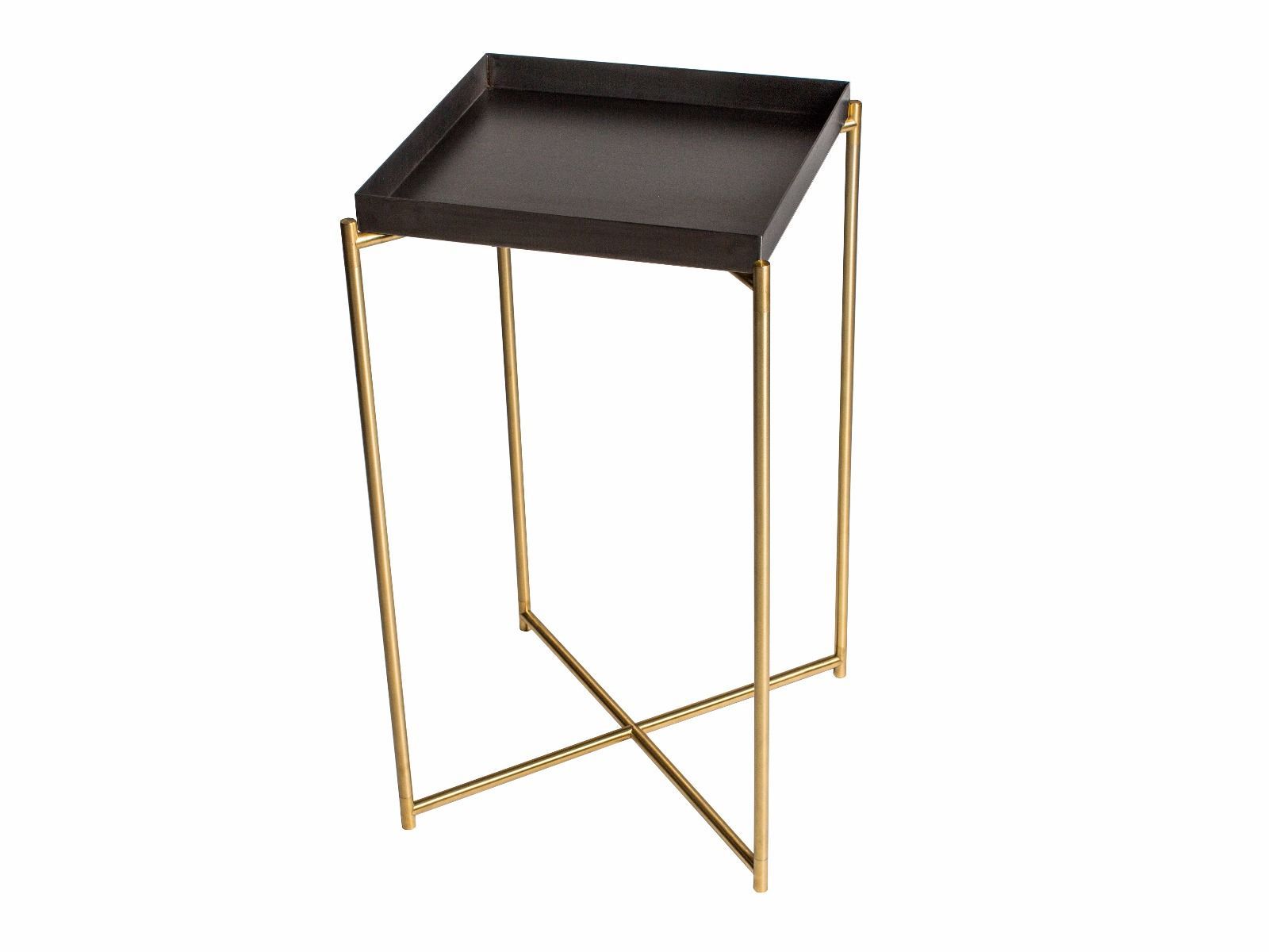 Iris Square Plant Stand | Gun Metal Tray Top & Brass Frame For Square Plant Stands (View 3 of 15)