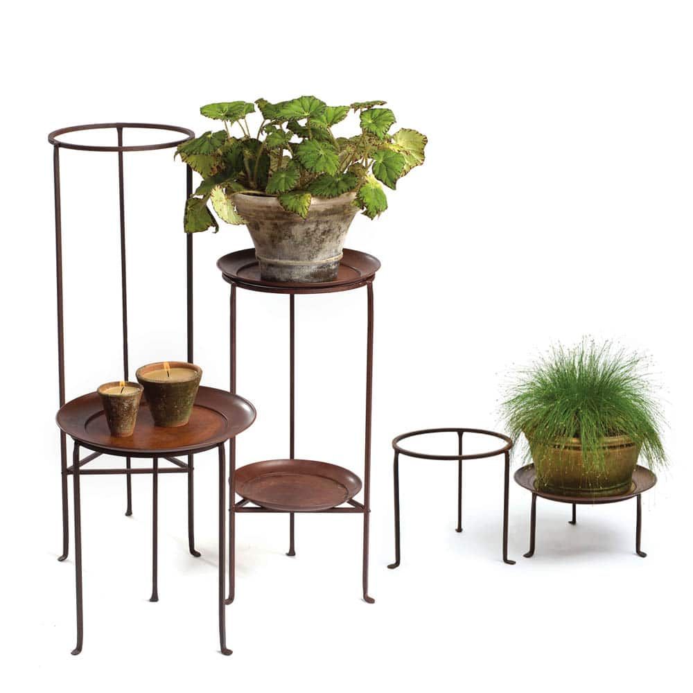 Iron Plant Stands – 12" Diameter – Campo De' Fiori – Naturally Mossed Terra  Cotta Planters, Carved Stone, Forged Iron, Cast Bronze, Distinctive  Lighting, Zinc And More For Your Home And Garden (View 1 of 15)