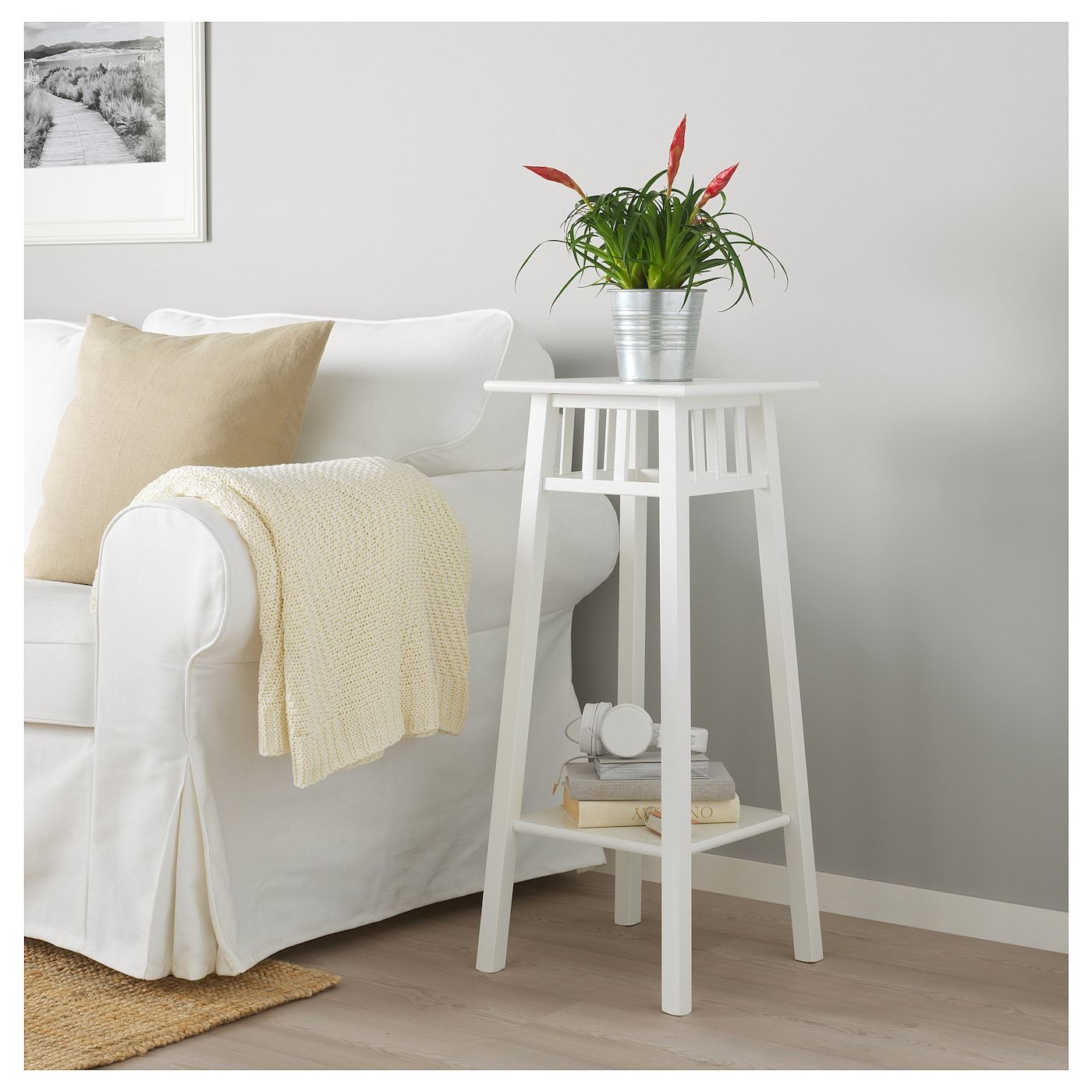 Lantliv Plant Stand, White, 78 Cm – Ikea Ireland With White Plant Stands (View 6 of 15)