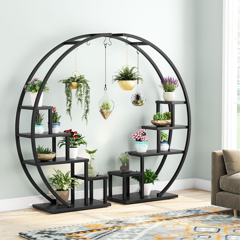 Latitude Run® Evorn Round Etagere Plant Stand & Reviews | Wayfair Within Round Plant Stands (View 1 of 15)