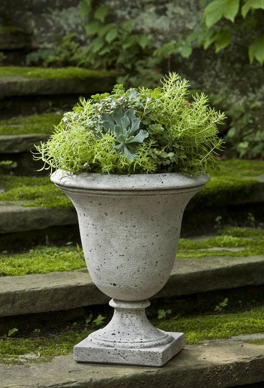 Linwood Cast Stone Urn Planter | Urn Planters, Outdoor Urns, Planters With Regard To Greystone Plant Stands (View 14 of 15)