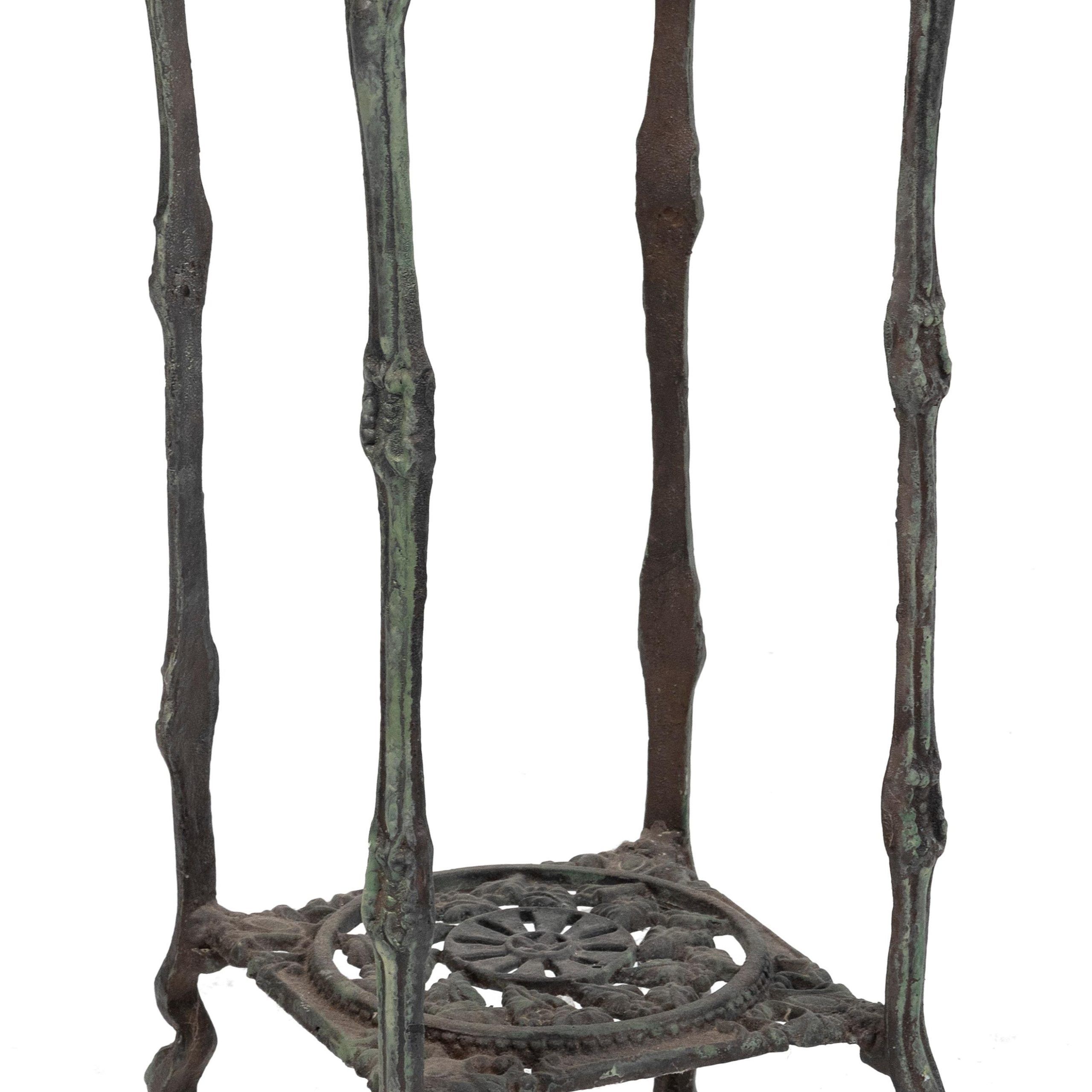 Lot – Vintage Cast Iron Plant Stand Mid 20Th Century Height 30.5”. Top  11.25” X 11.25” (View 13 of 15)