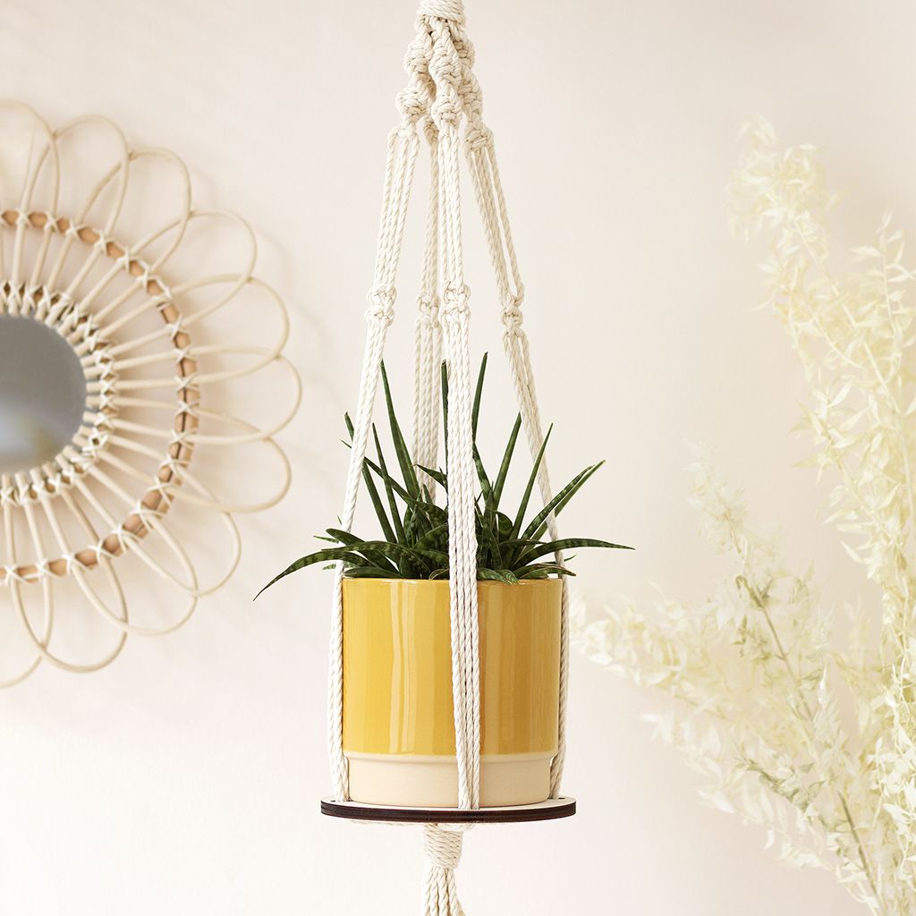 Macrame Plant Stand & Ring Set | Artcuts With Ring Plant Stands (View 11 of 15)