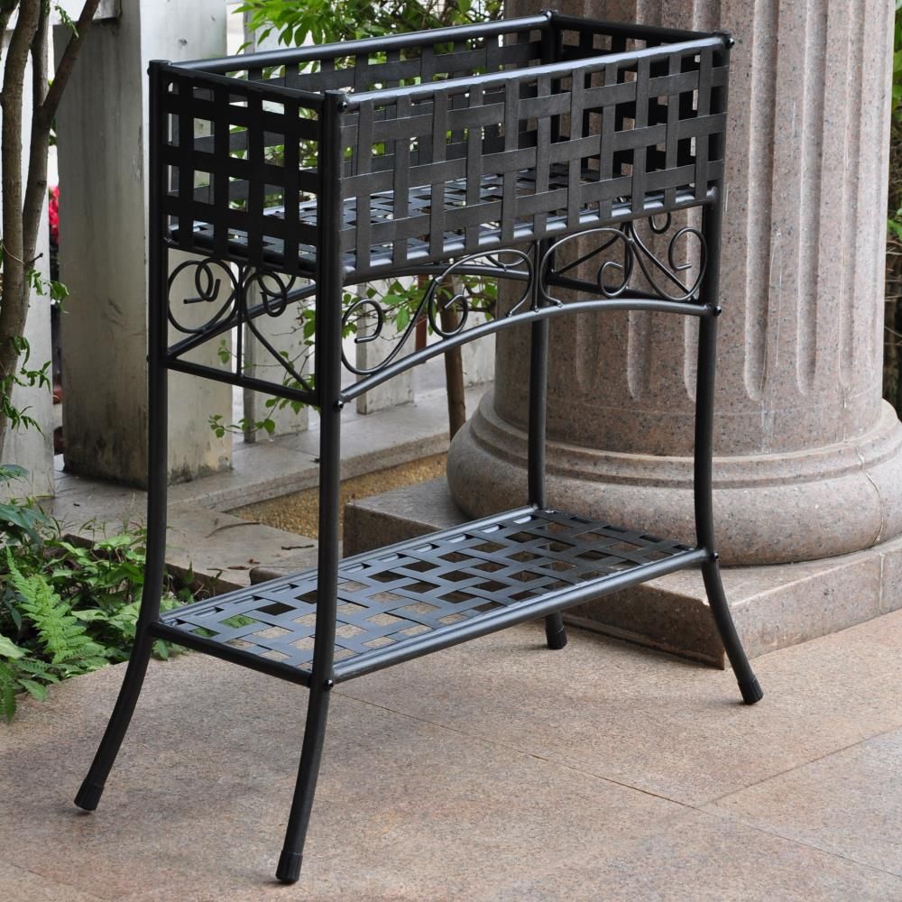 Madison Rectangular Iron Plant Stand (Available In 5 Colors), Outdoor  Furniture: Farm And Ranch Depot Throughout Iron Plant Stands (View 12 of 15)