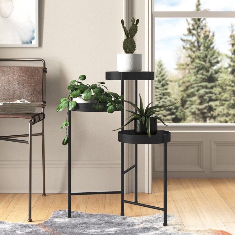Mercury Row® Lofgren Round Multi Tiered Plant Stand & Reviews | Wayfair For Black Plant Stands (View 10 of 15)