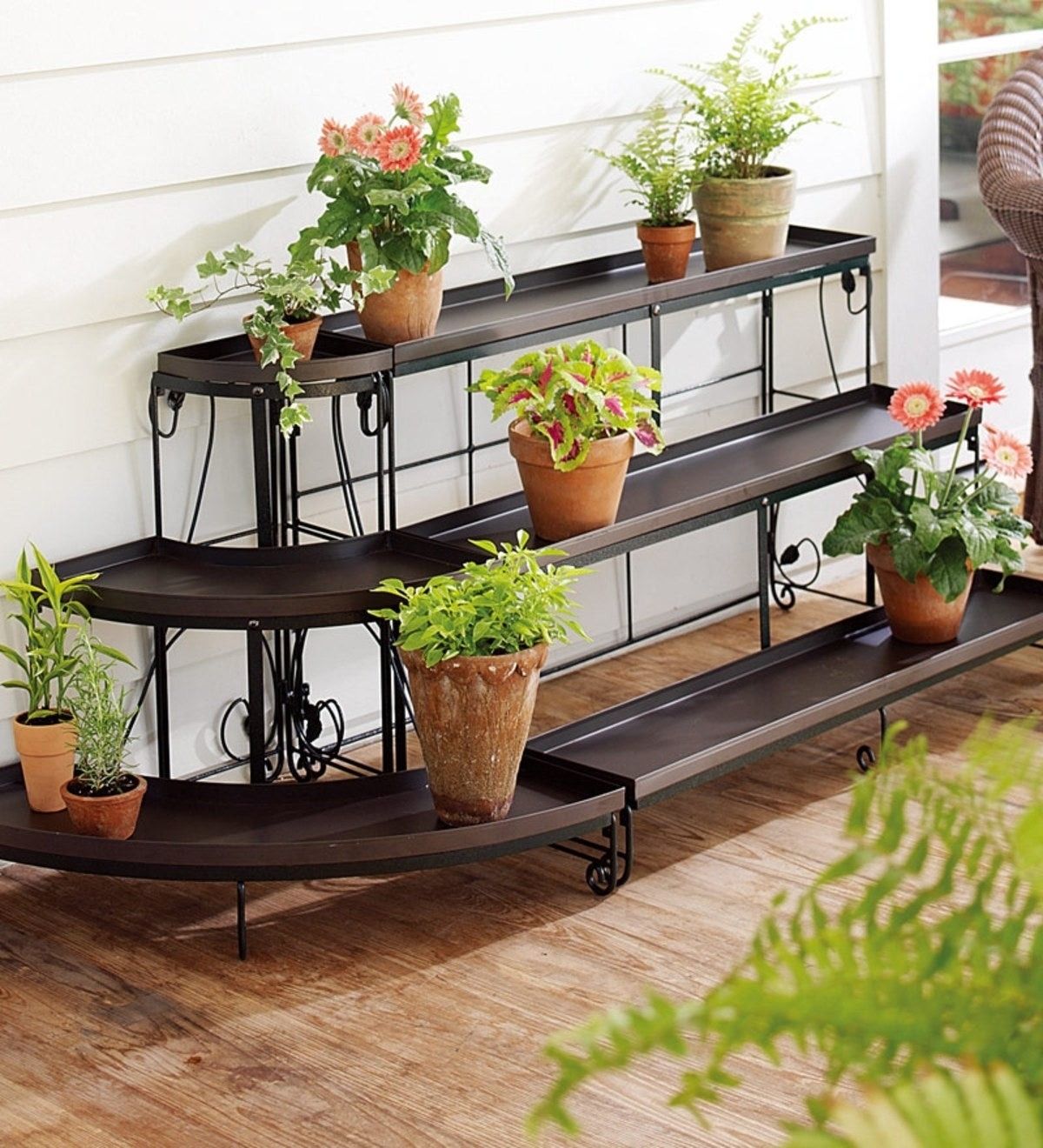 Metal Tiered Plant Stand – Ideas On Foter Inside Metal Plant Stands (View 6 of 15)