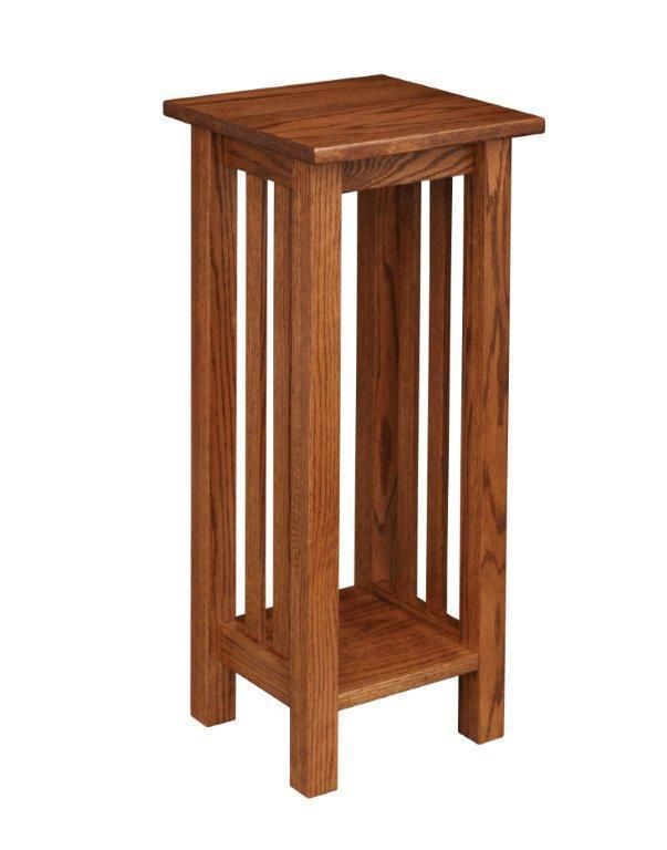 Mission Plant Stand End Table From Dutchcrafters Amish Furniture Regarding Plant Stands With Side Table (View 13 of 15)
