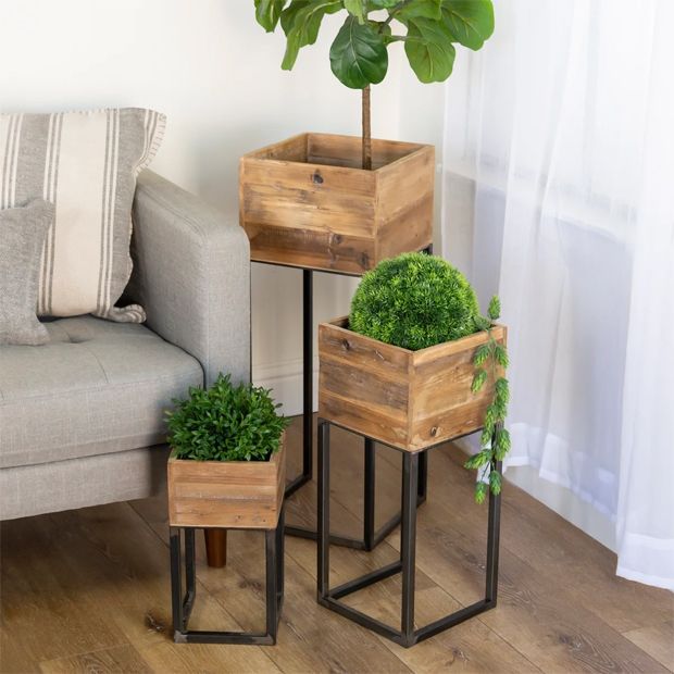 Nesting Plant Stand Set Of 3 | Antique Farmhouse Within Set Of 3 Plant Stands (View 8 of 15)
