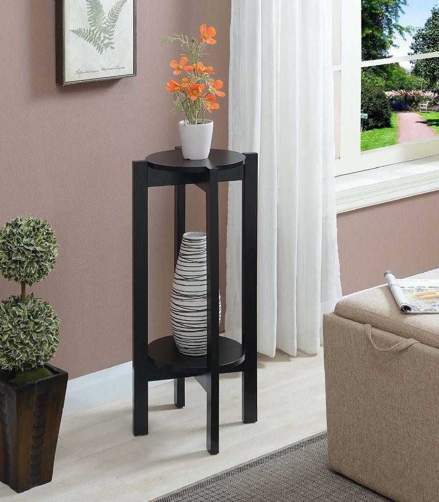 Newport Deluxe Plant Stand – Convenience Concepts 121152Bl Throughout Deluxe Plant Stands (View 1 of 15)