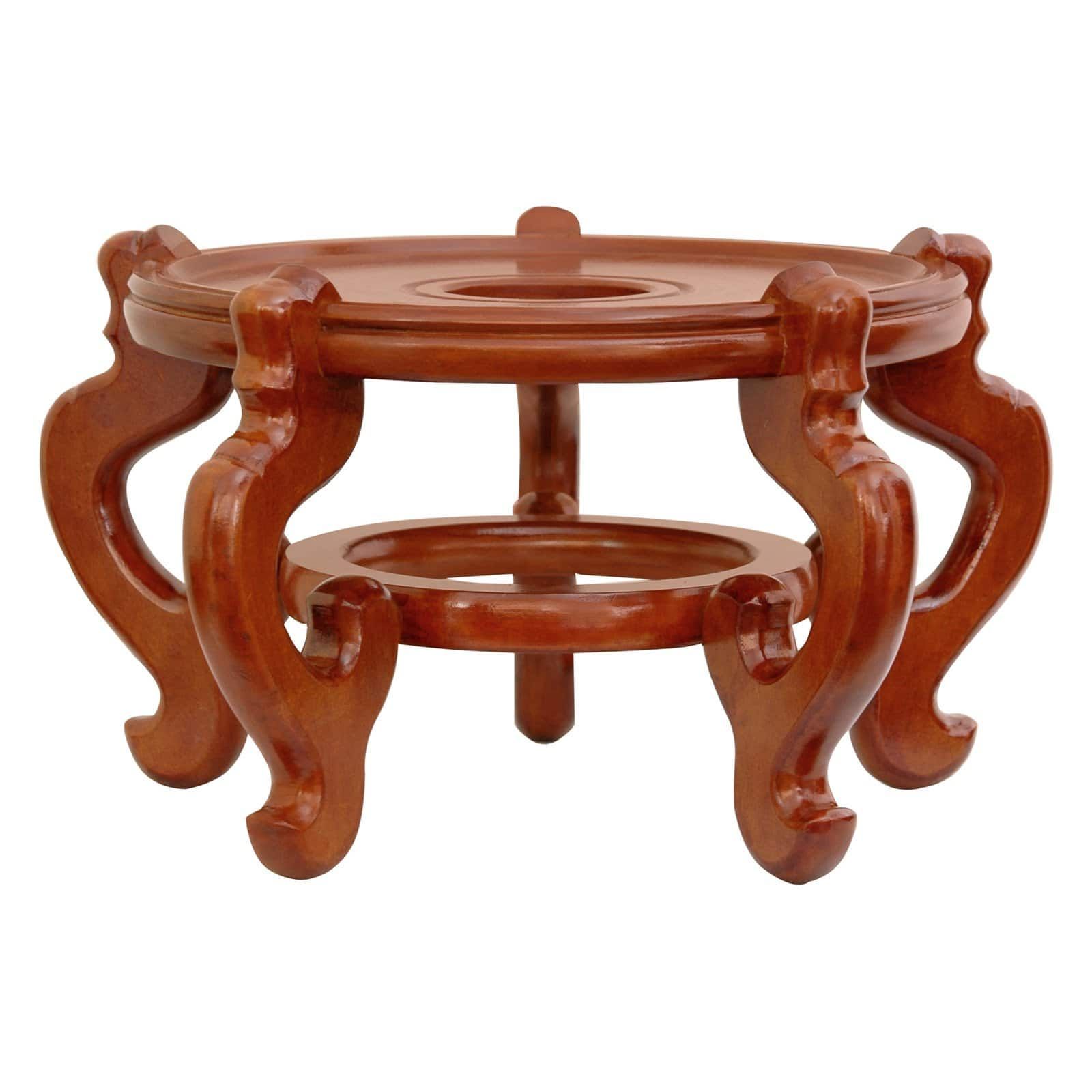 Oriental Furniture Rosewood Fishbowl Stand, Honey – Walmart Pertaining To Fishbowl Plant Stands (View 1 of 15)