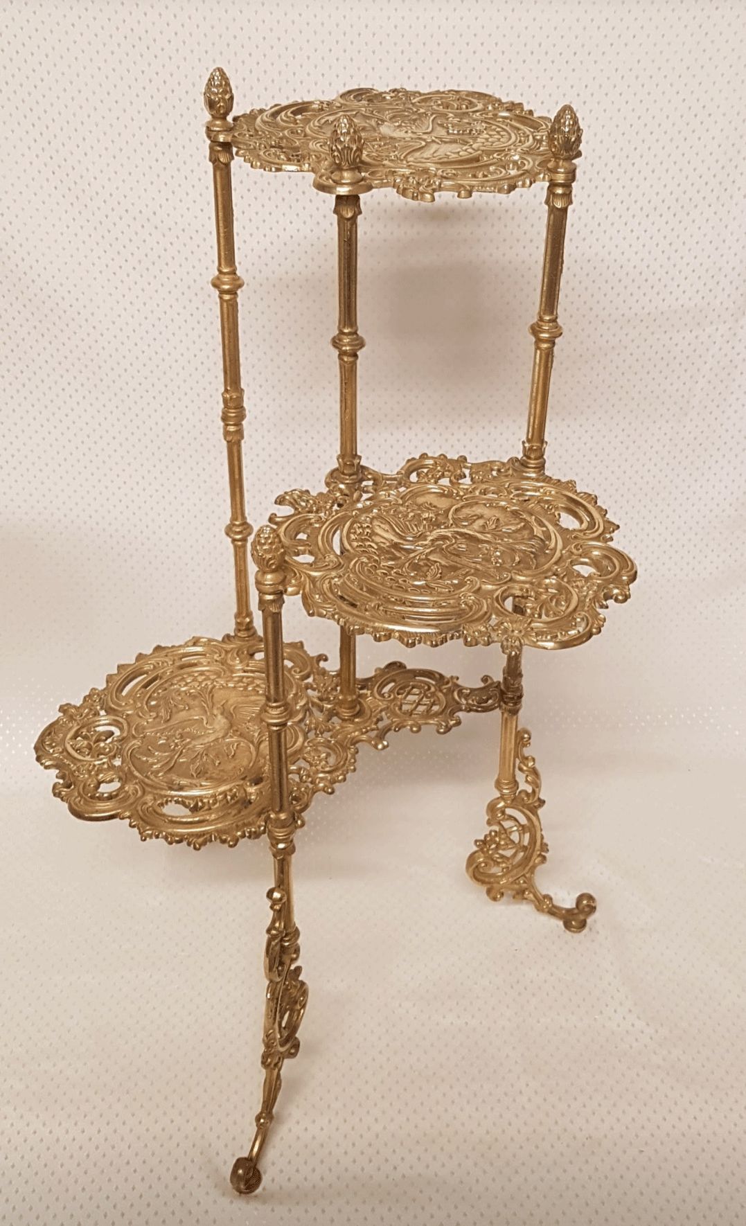 Ornate Brass Plant Stand – Farney Antiques Carrickmacross Throughout Brass Plant Stands (View 9 of 15)