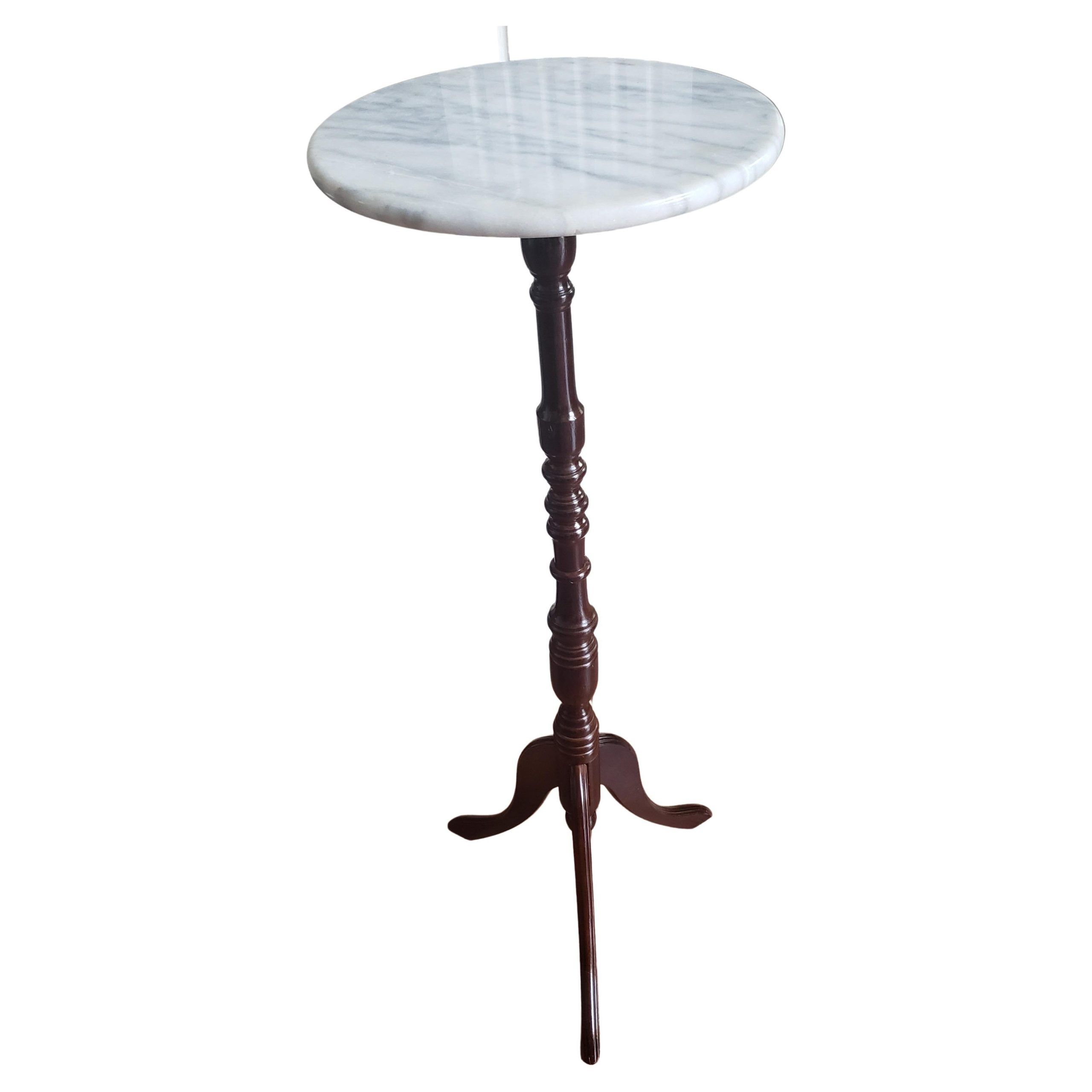 Pedestal Mahogany Plant Stand With Marble Top At 1Stdibs | Marble Plant  Stand, Round Marble Top Plant Stand, Marble Top Plant Stand Pedestal For Marble Plant Stands (View 6 of 15)