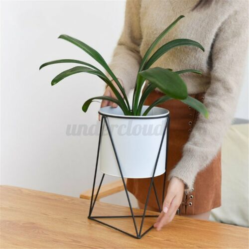 Planter Pot Large Cactus Flower Plant Geometric Metal Stand Holder W/Bowl  New | Ebay Throughout Plant Stands With Flower Bowl (View 13 of 15)