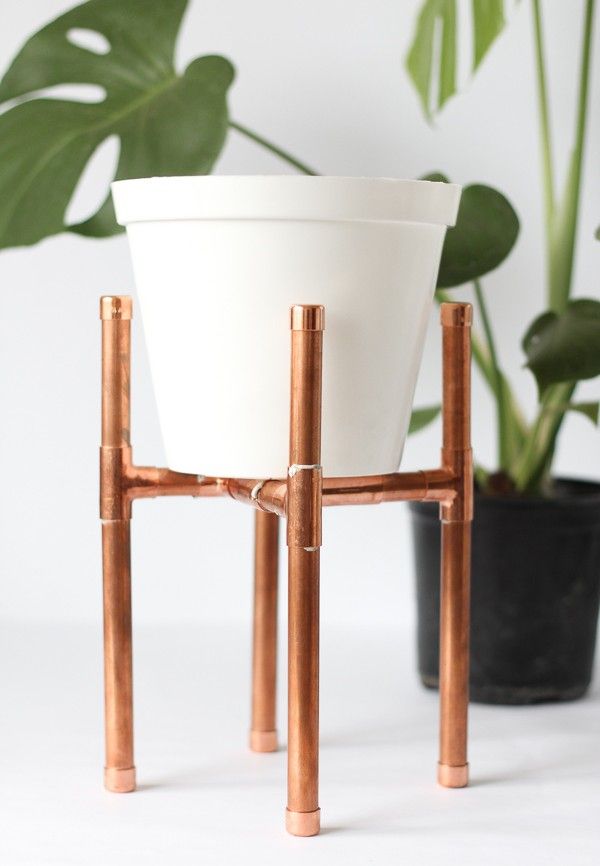 Raised Copper Pot Plant Stand Diy // Tutorial – Pure Sweet Joy With Copper Plant Stands (View 15 of 15)